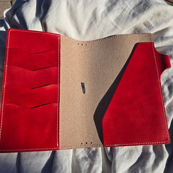 Chic Sparrow Journal Cover Dark Red Leather Made in the USA Travelers Book - Picture 4 of 8